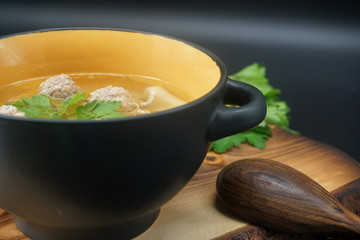 Chicken meatball soup