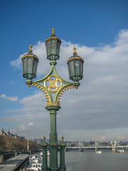 Fototapeta na wymiar Victorian and classical lamppost detailed , London