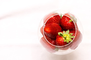 Strawberries in a glass 