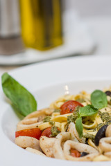 Delicious Italian pasta with sea products