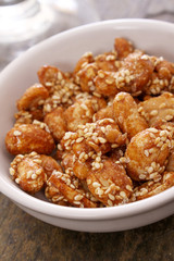 flavoured caramelised sesame mixed nut snacks