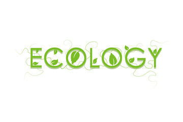 Ecology sign vector logo. Green Leaf Icon Illustration. Eco concept design.