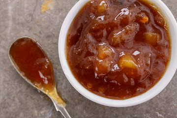 chutney pickle relish in dish