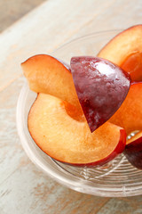 preparing fresh plums