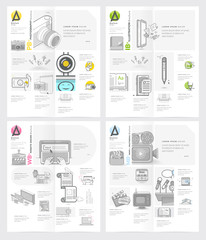 Bifold brochure and cover design collection