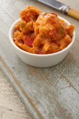 sandwich filling in dish