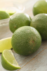 preparing fresh limes