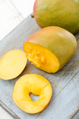 preparing fresh mango