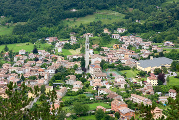 Fototapeta na wymiar Valmareno Village in the Prosecco Wine Region, Italy