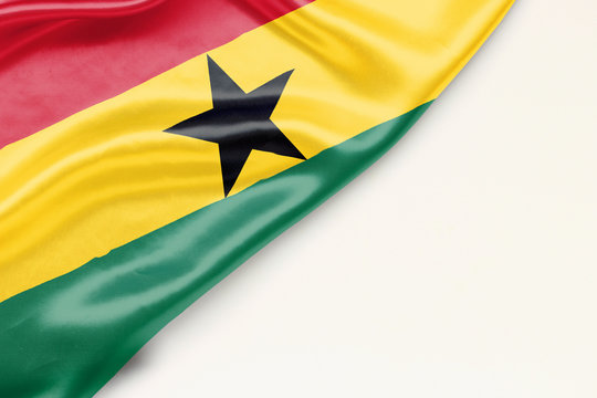 Flag of Ghana with a place for text