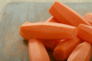 preparing fresh carrots