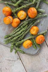 freeze dried asparagus and tomatoes