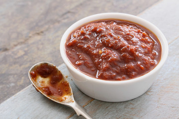 chutney pickle relish in dish