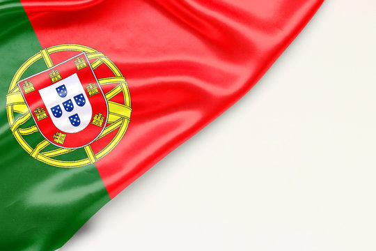 Flag of Portugal with place for text