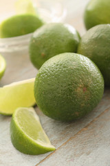 preparing fresh limes