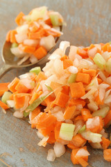 preparing fresh carrots