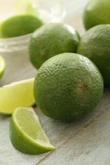 preparing fresh limes