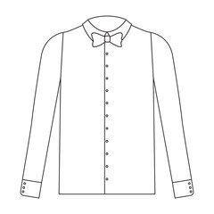 elegant shirt with bowtie vector illustration design