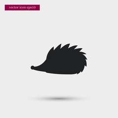 Hedgehog icon. Simple gardening element illustration. Vector symbol design from agriculture collection. Can be used in web and mobile.