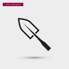 Shovel icon. Simple gardening element illustration. Vector symbol design from agriculture collection. Can be used in web and mobile.