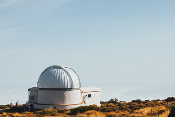 Obraz premium Teide Observatory astronomical telescopes in Tenerife, Canary Islands, Spain