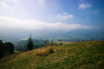 Fototapeta premium The Tatra National Park is located in southern Poland, Zakopane. Mountain view, Tatra Mountains.