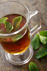 mint tea infusion