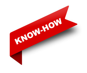 red vector banner ribbon know how