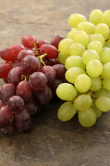 fresh red and green grapes