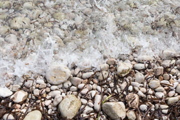 shore with stones