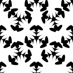 Black and white seamless pattern. For print onto fabric, textile. Vector illustration