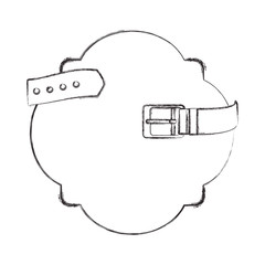 frame with elegant belt vector illustration design