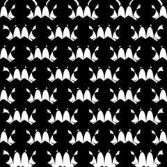 Black and white seamless pattern. For print onto fabric, textile. Vector illustration