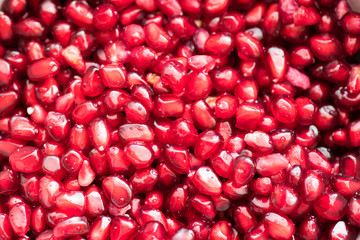 Pomegranate red grains