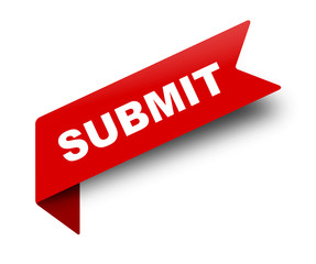 red vector banner ribbon submit