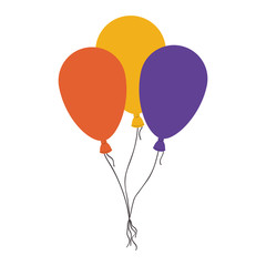 balloons helium floating icon vector illustration design