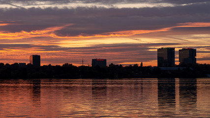 Sunset in Bucharest - Herastrau Lake