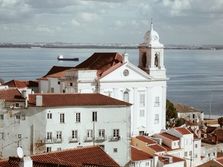 Fototapeta premium white, church, city, old town, architecture