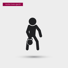 Gymnast icon. Simple sportsman element illustration. Athletics symbol design from sport collection. Can be used in web and mobile.