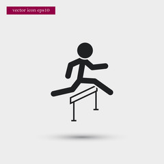 Gymnast icon. Simple sportsman element illustration. Athletics symbol design from sport collection. Can be used in web and mobile.