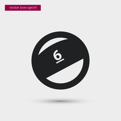 Billiard ball icon. Simple game element illustration. Play symbol design from sport collection. Can be used in web and mobile.