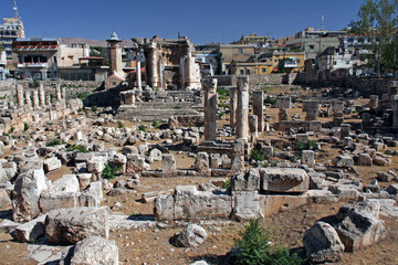 Roman ruins in Baalbek, Lebanon