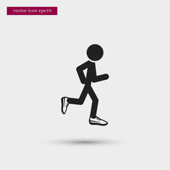 Fototapeta na wymiar Jogging icon. Simple running element illustration. Athletics symbol design from sport collection. Can be used in web and mobile.