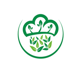 Fototapeta premium restaurant organic food logo
