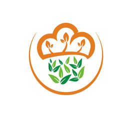 restaurant organic food logo