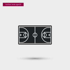 Stadium icon. Simple game element illustration. Arena symbol design from sport collection. Can be used in web and mobile.