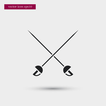 Epee icon. Simple sword element illustration. Equipment symbol design from sport collection. Can be used in web and mobile.