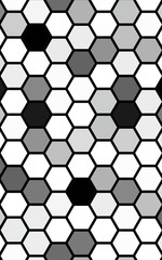 Black honeycomb with a gradient color. Isometric geometry. 3D illustration