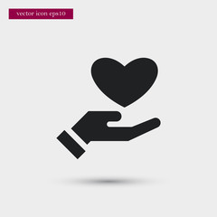 Heart icon. Simple romance element illustration. Valentine symbol design from love collection. Can be used in web and mobile.