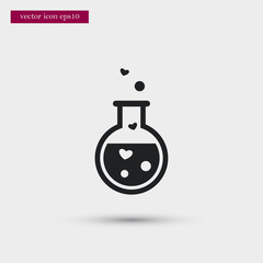 Potion icon. Simple magic element illustration. Chemistry symbol design from love collection. Can be used in web and mobile.